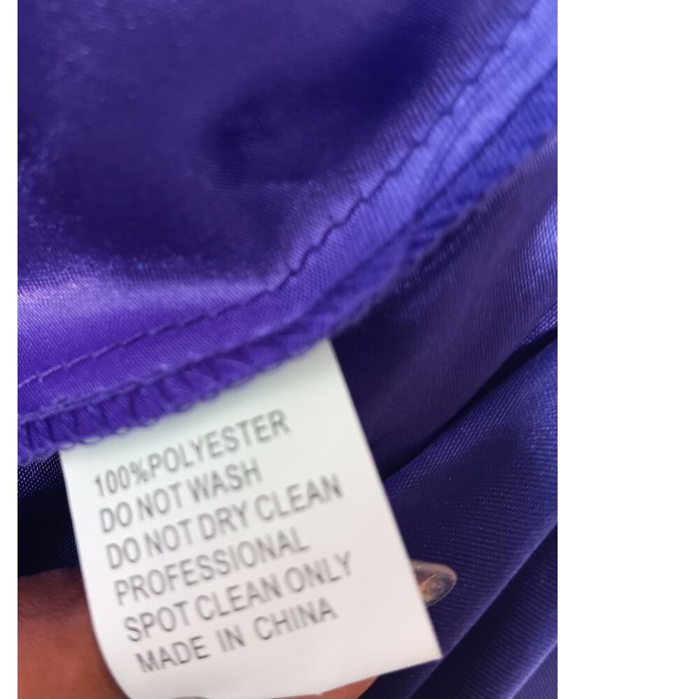New with Tags Mac Duggal 68543 Purple Ruffle Gown Sz 18W Formal Evening Dress - Picture 13 of 16